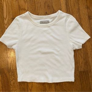 EVERLANE RIBBED WHITE T SHIRT